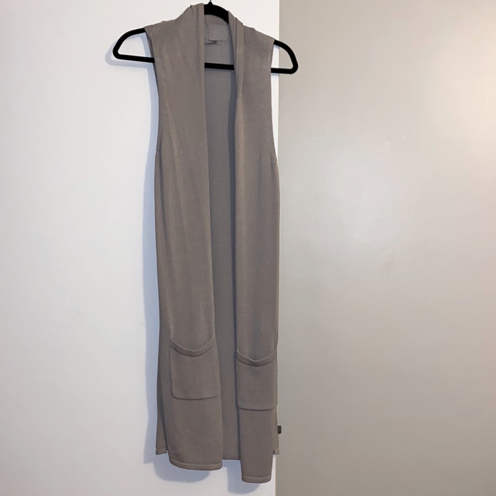 Tart Pewter XS Duster Tank Cardigan Sweeter